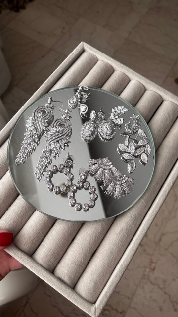 گوشواره جواهری برگ