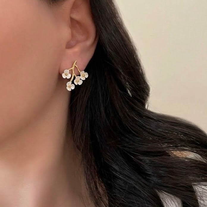 گوشواره صدف طبیعی